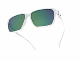 Rebel (Shiny Solid White with Green Mirror Polarized)