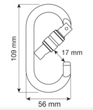 OVAL PRO LOCK (steel carabiner)